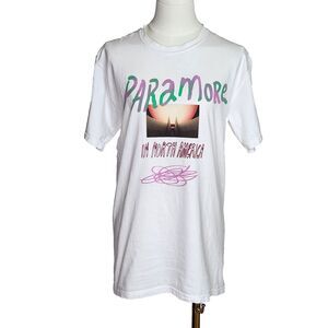 Paramore 2023 Tour Shirt In North America Concert Band Merch White S Emo Revival